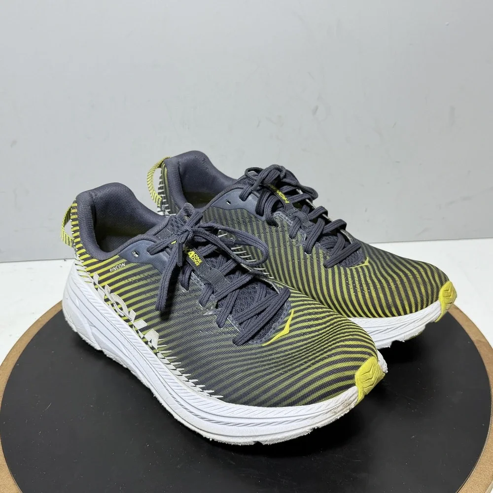 Hoka One One Rincon 2 Shoes Mens Size 10 Gray Cushioned Running Sneakers 1110514